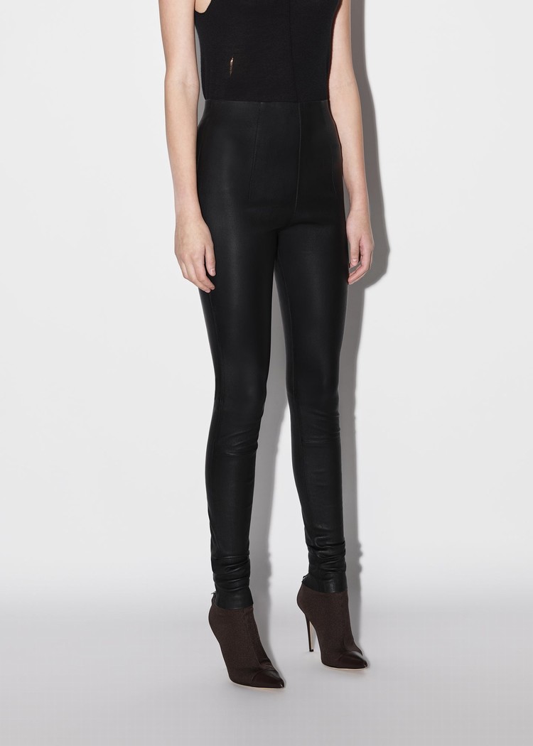 Amiri Legging Läderbyxor Dam Svarta | 32895-OHBQ