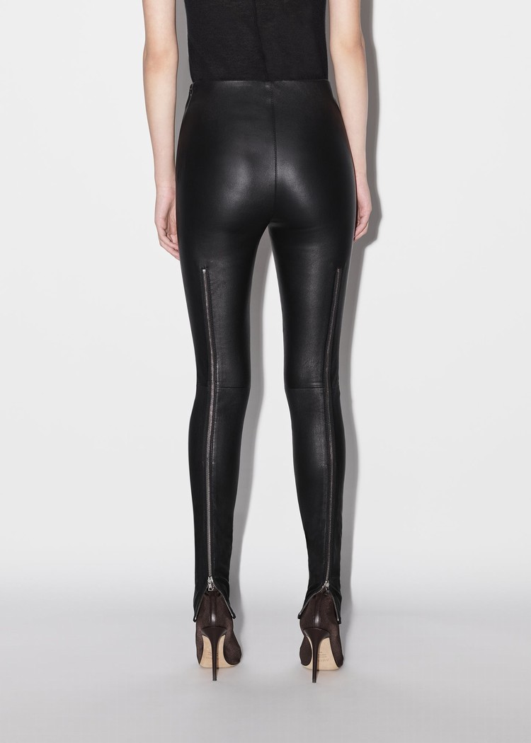 Amiri Legging Läderbyxor Dam Svarta | 32895-OHBQ