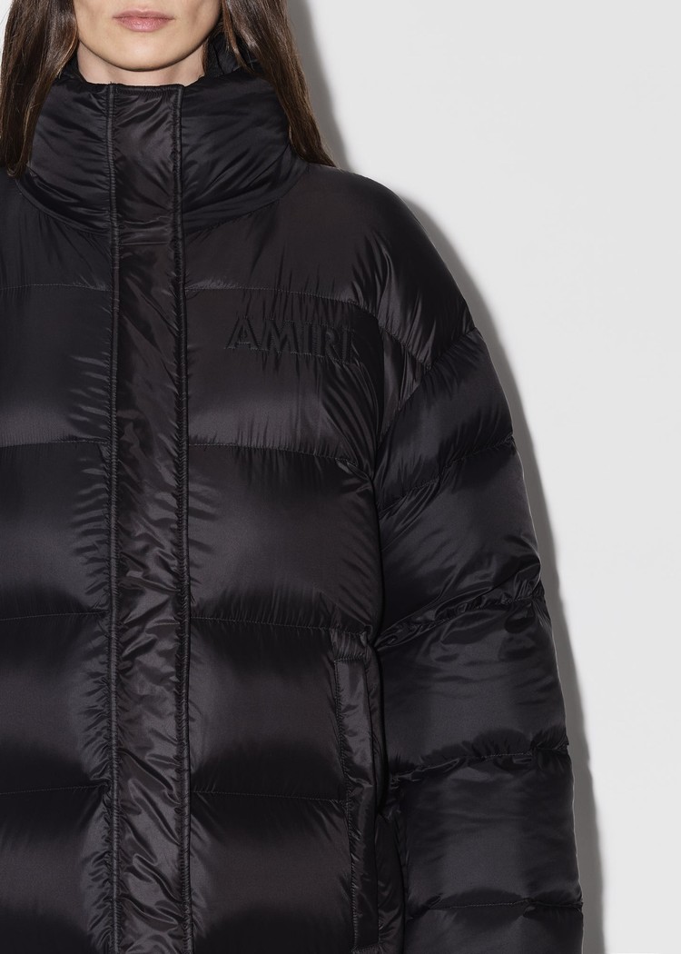 Amiri Long Puffer Jacka Dam Svarta | 37809-FKBP