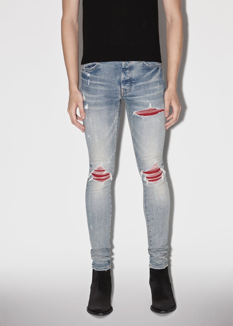 Amiri Lunar New Year Mx1 Jeans Herr Indigo Röda | 61328-ZOHW