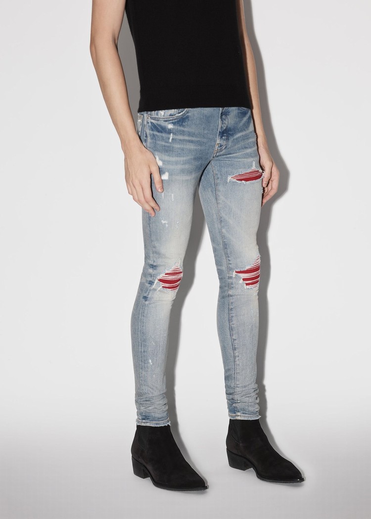 Amiri Lunar New Year Mx1 Jeans Herr Indigo Röda | 61328-ZOHW