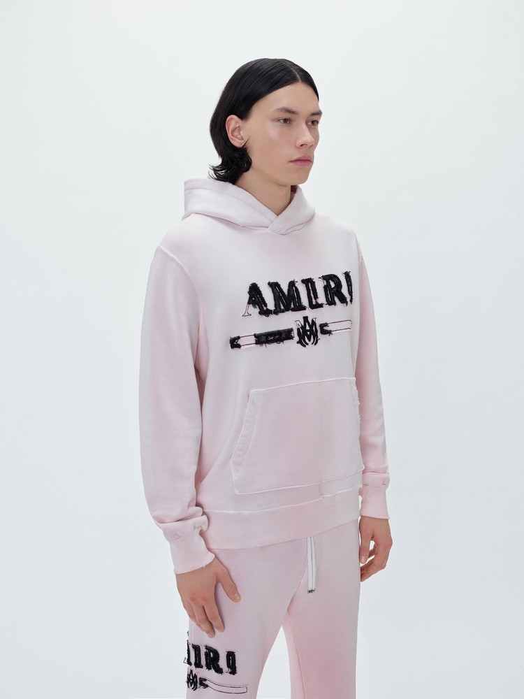 Amiri M.A. Bar Applique Hoodie Herr Rosa | 86915-WMQH