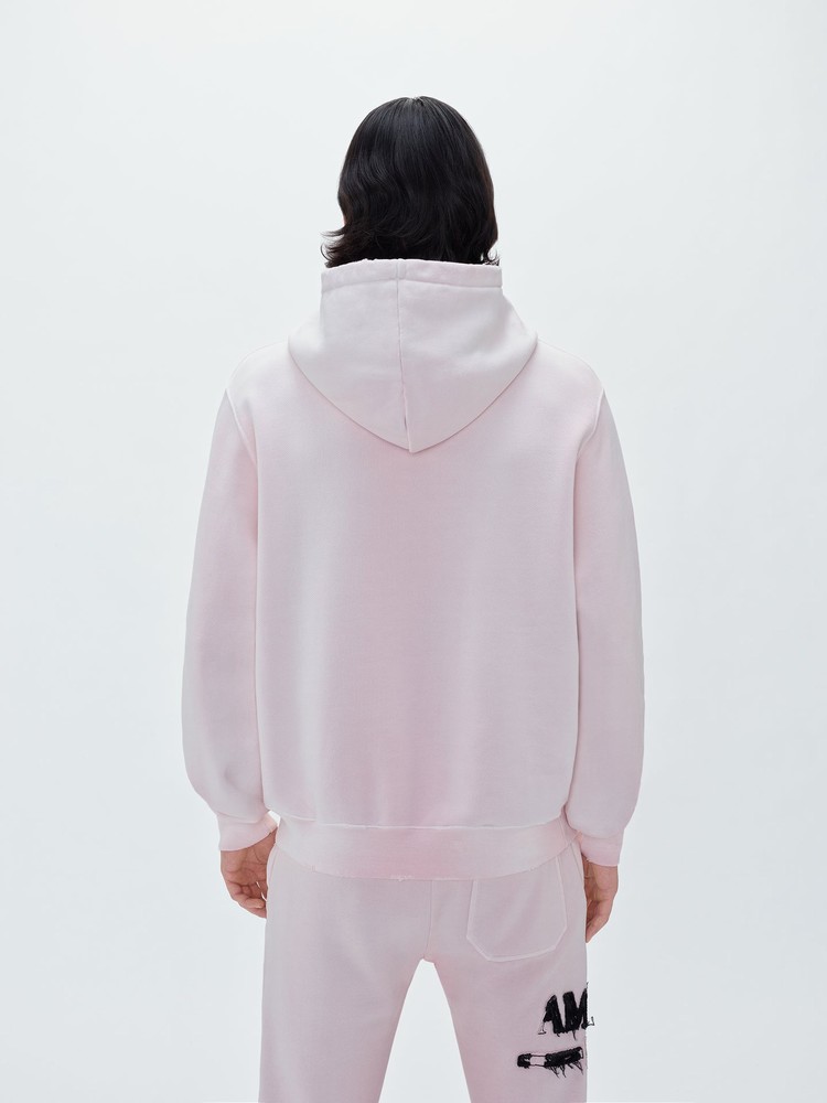 Amiri M.A. Bar Applique Hoodie Herr Rosa | 86915-WMQH