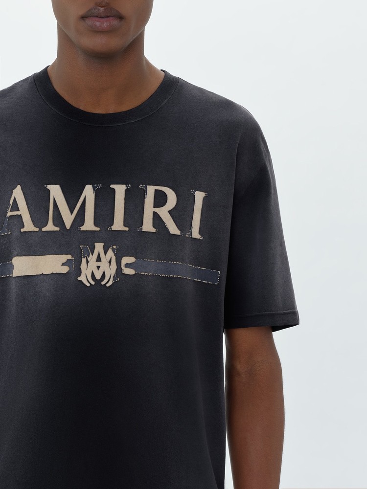 Amiri M.A. Bar Applique T-shirt Herr Svarta | 43827-HBTL