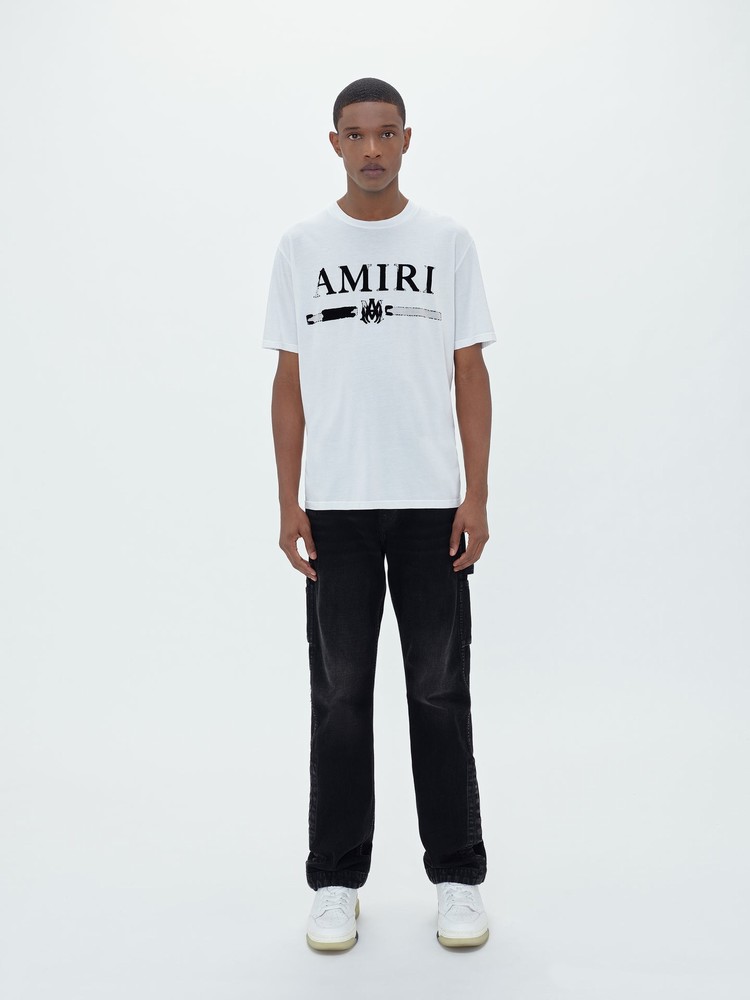 Amiri M.A. Bar Applique T-shirt Herr Vita | 42659-LCFQ