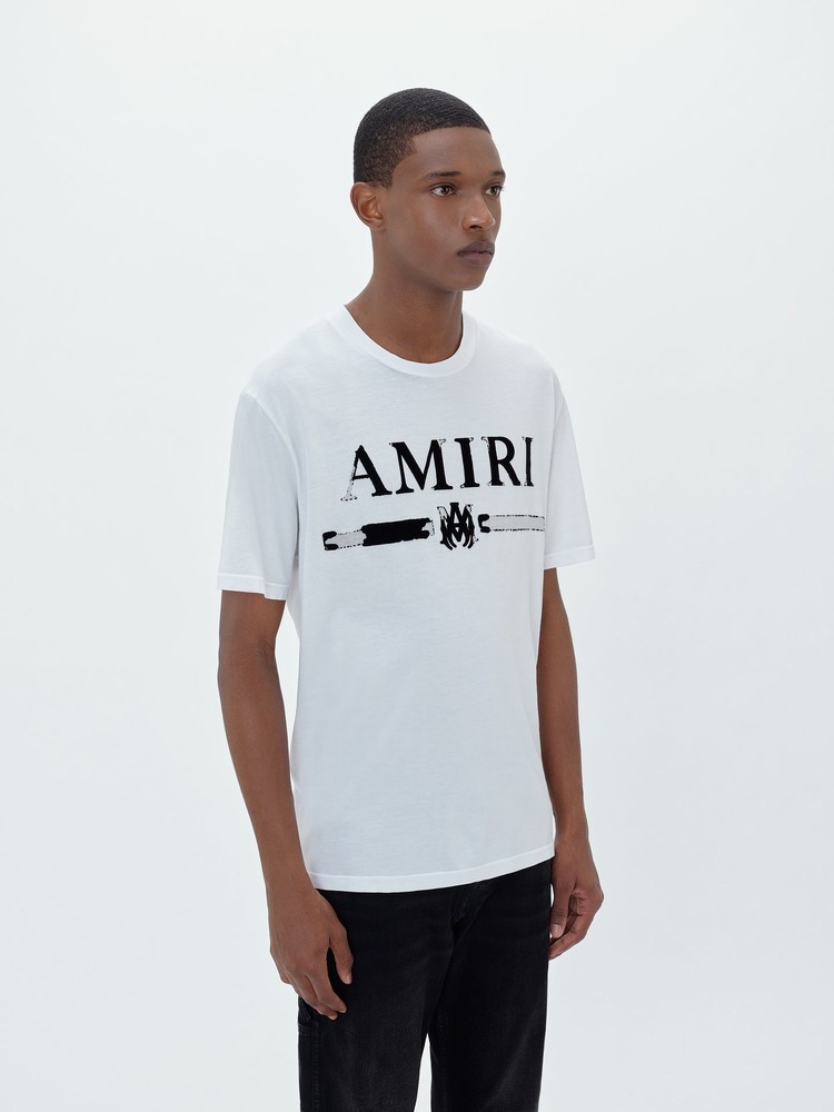 Amiri M.A. Bar Applique T-shirt Herr Vita | 42659-LCFQ