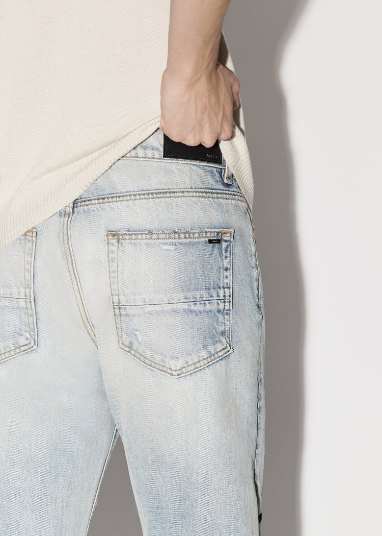 Amiri M.A. Bar Logo Hetero Jeans Herr Grå Indigo | 32416-CVOS