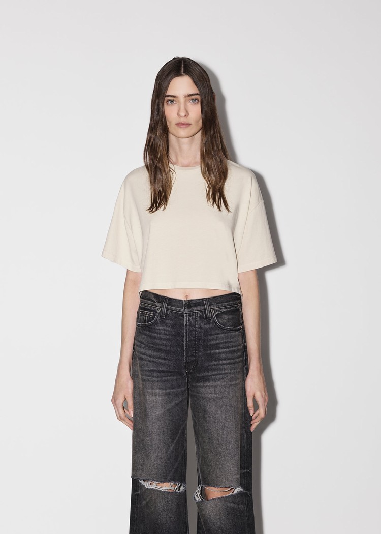 Amiri M.A. Cropped T-shirt Dam Beige | 87629-VWQZ