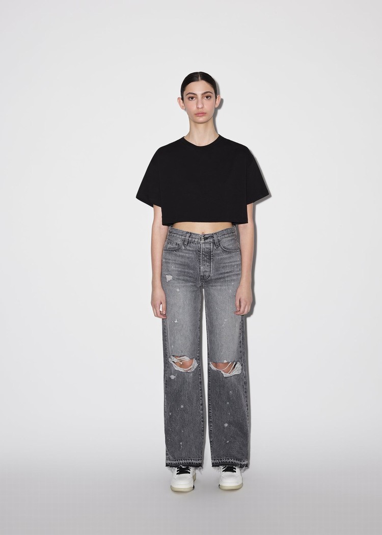 Amiri M.A. Cropped T-shirt Dam Svarta | 38546-ODCY