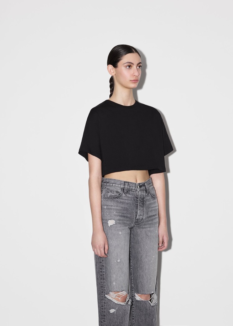 Amiri M.A. Cropped T-shirt Dam Svarta | 38546-ODCY