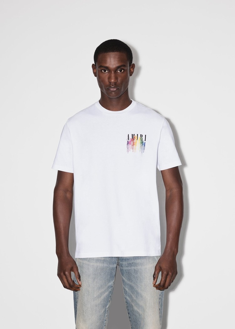 Amiri M.A. Drip Collage T-shirt Herr Vita | 29450-DXOV