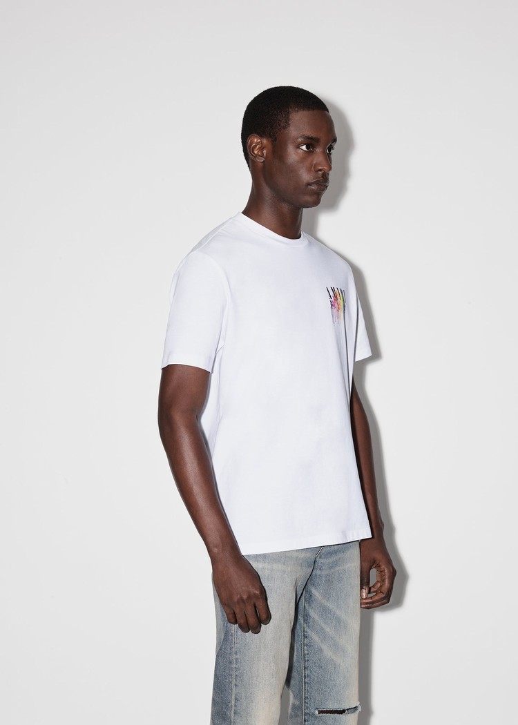 Amiri M.A. Drip Collage T-shirt Herr Vita | 29450-DXOV