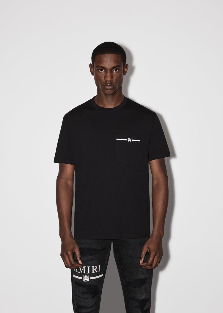 Amiri M.A. Pocket T-shirt Herr Svarta | 71389-WGQR