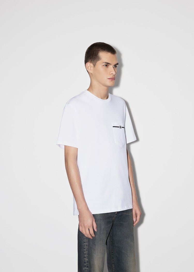 Amiri M.A. Pocket T-shirt Herr Vita | 91753-JFCU