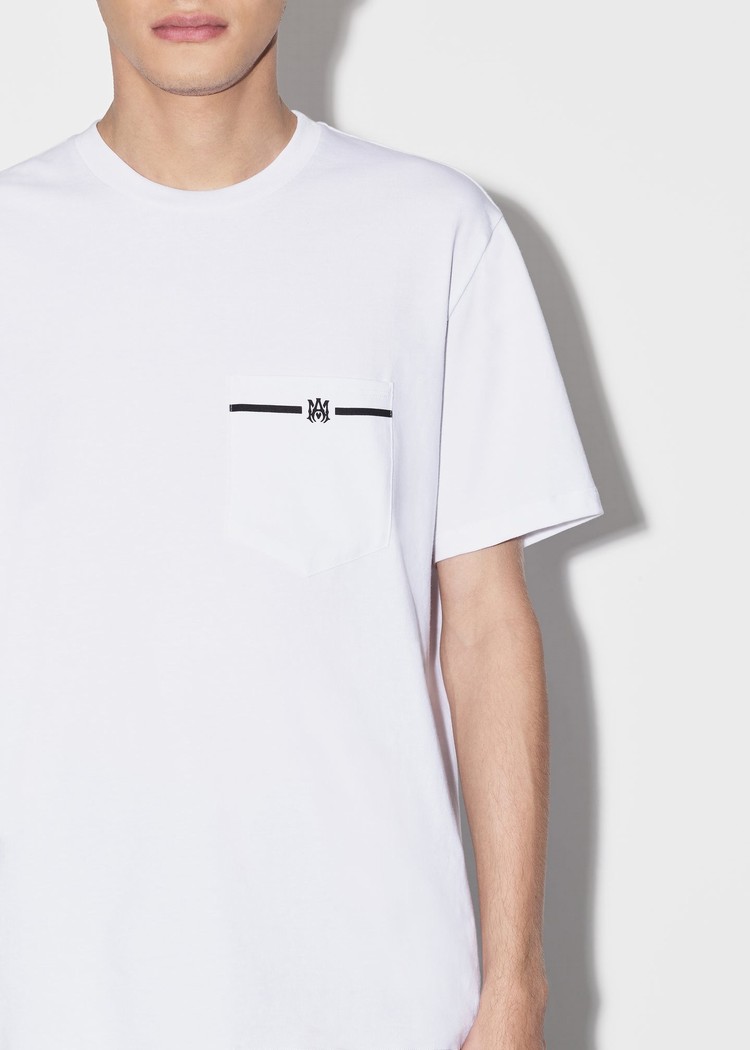 Amiri M.A. Pocket T-shirt Herr Vita | 91753-JFCU