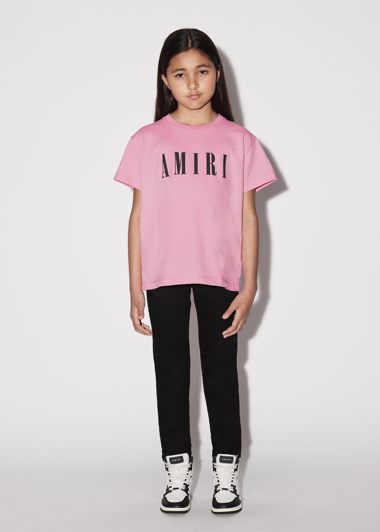 Amiri Ma T-shirt Barn Rosa | 02854-GHQZ