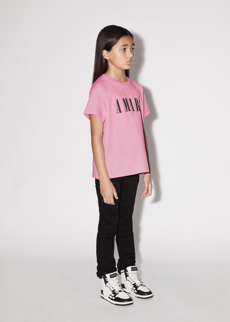 Amiri Ma T-shirt Barn Rosa | 02854-GHQZ