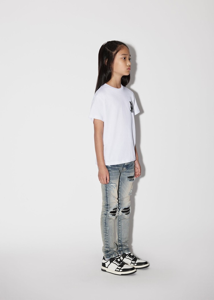 Amiri Ma T-shirt Barn Vita | 32458-HXZJ