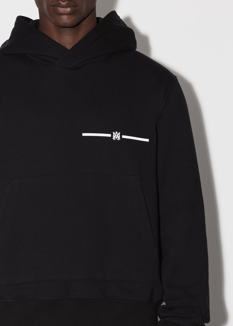 Amiri Micro M.A. Bar Hoodie Herr Svarta | 73684-ZOVG