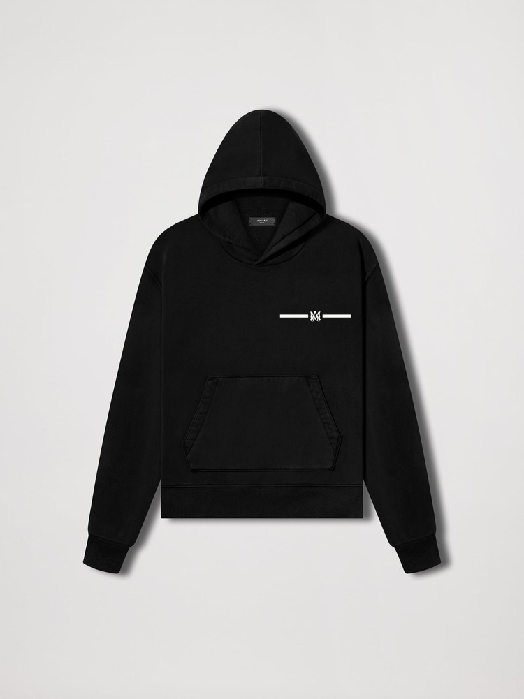 Amiri Micro M.A. Bar Hoodie Herr Svarta | 73684-ZOVG