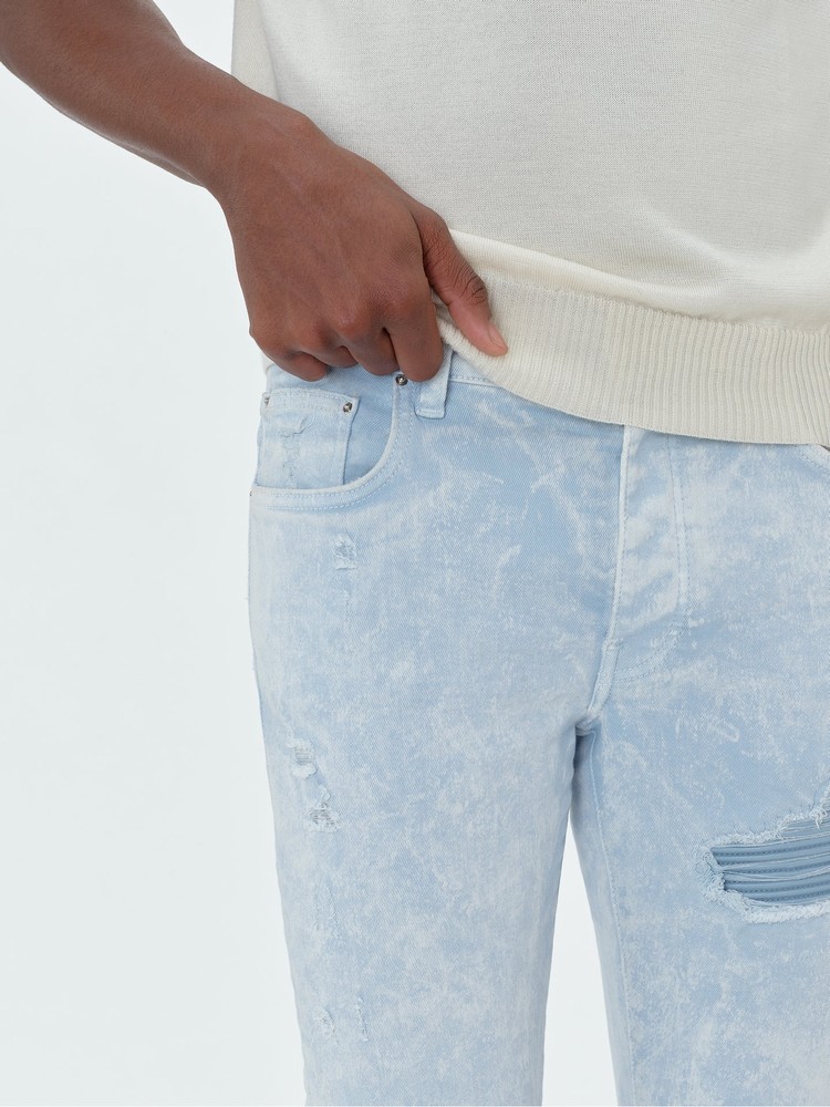 Amiri Mineral Wash Mx1 Jeans Herr Blå | 53904-SOKD