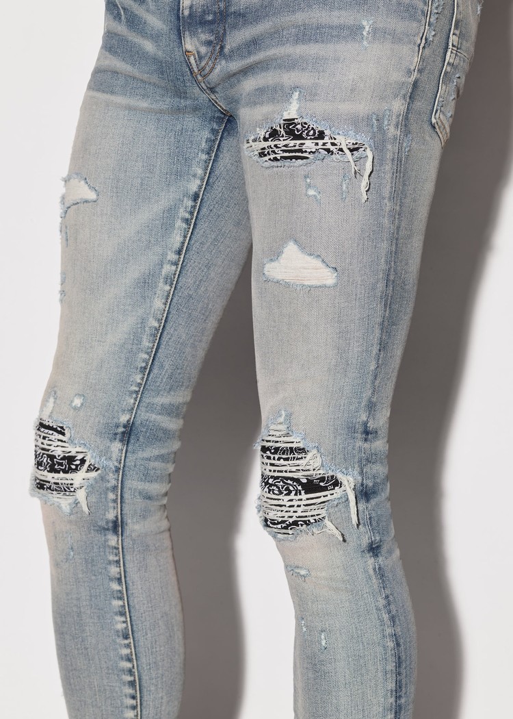 Amiri Mx1 Bandana Jeans Herr Indigo | 39618-IYBH