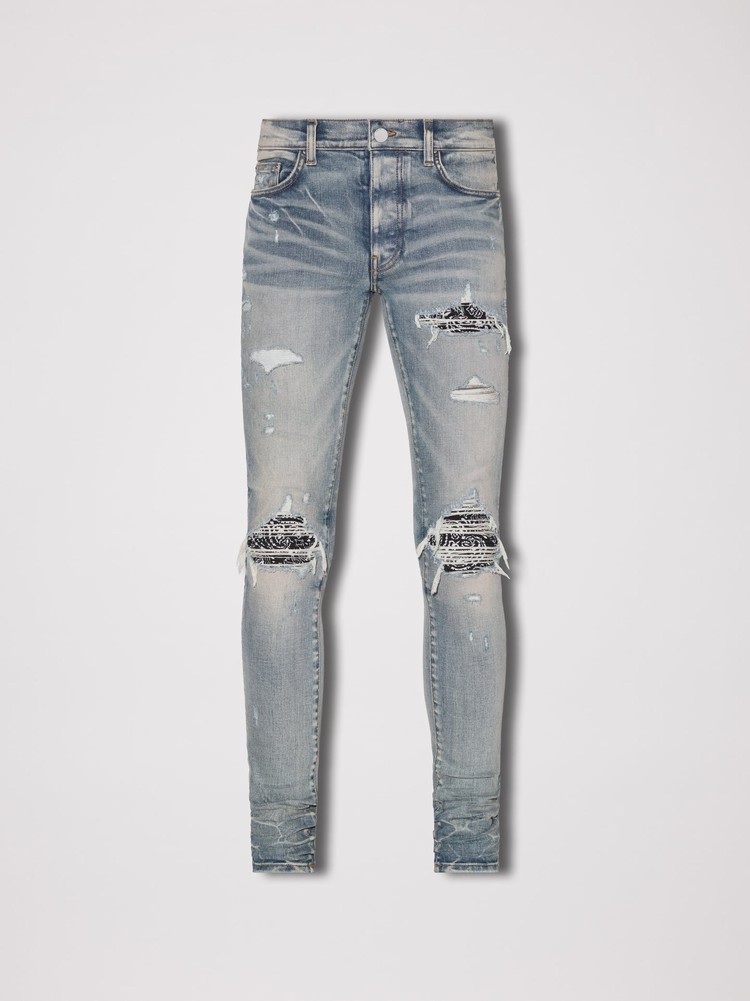 Amiri Mx1 Bandana Jeans Herr Indigo | 39618-IYBH