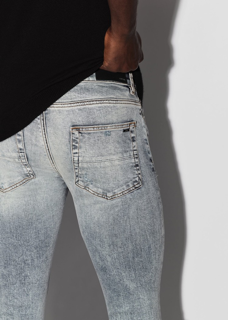 Amiri Mx1 Jeans Herr Grå Indigo | 15370-YVFL