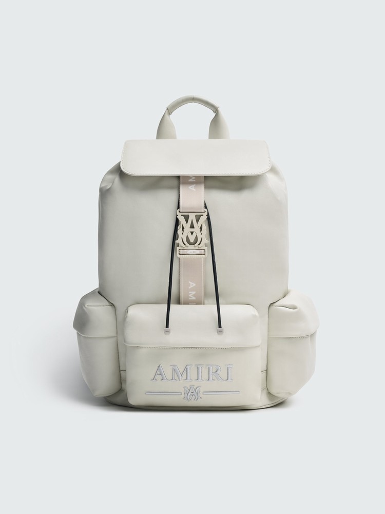 Amiri Nappa Logo Embroidery Ryggsäck Vita | 79580-OZEU