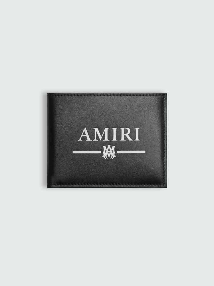 Amiri Nappa Logo Print Bifold Plånbok Svarta | 04873-RSQI