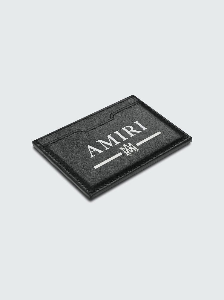 Amiri Nappa Logo Print Card Holder Plånbok Svarta | 61945-ZWEM