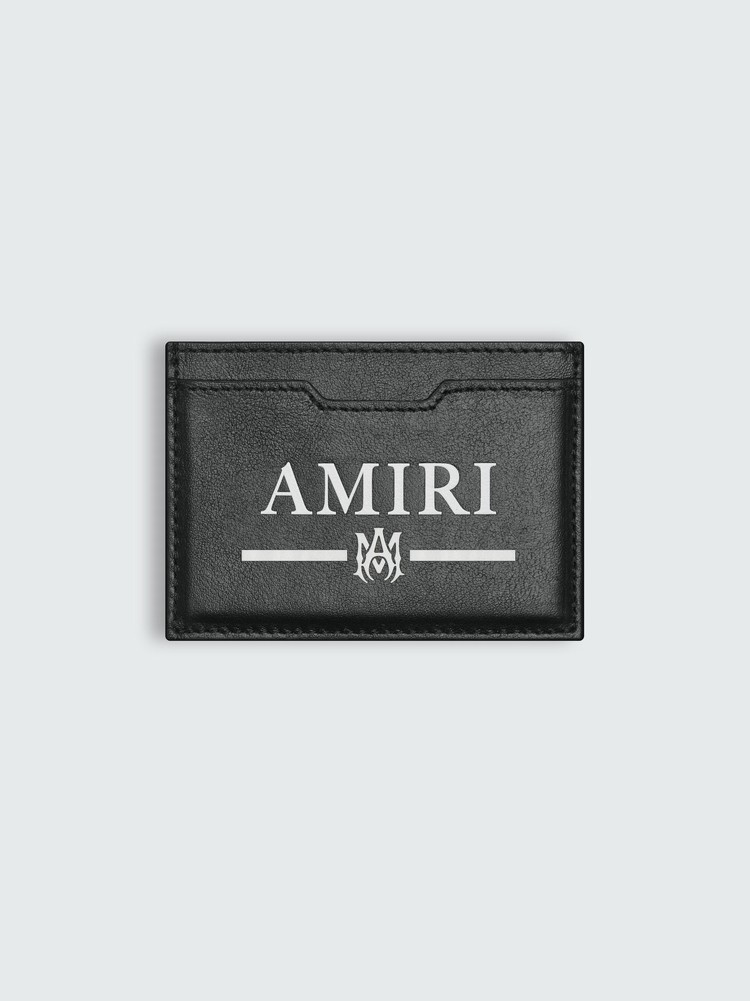 Amiri Nappa Logo Print Card Holder Plånbok Svarta | 61945-ZWEM