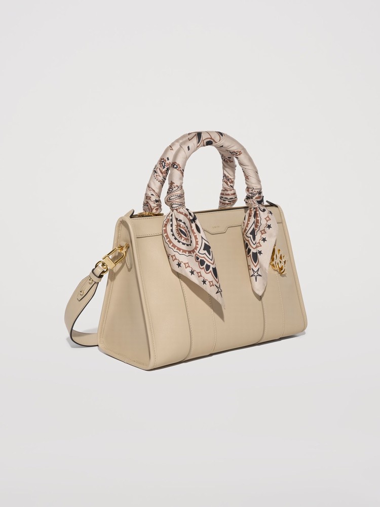 Amiri Nappa Mini City Handväska Beige | 84213-FBET