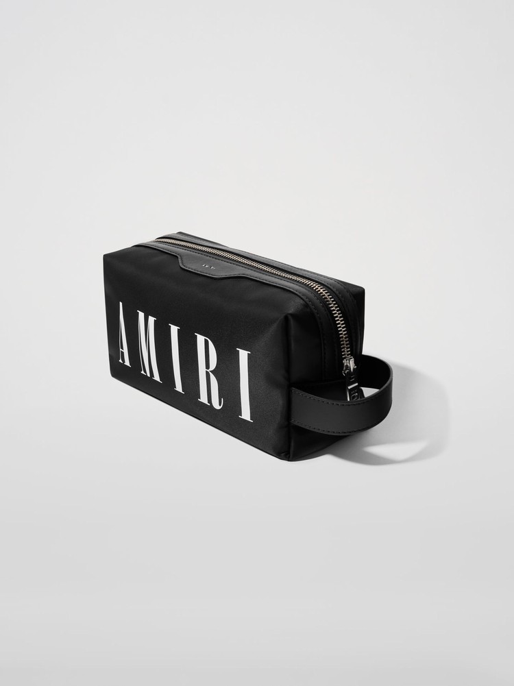 Amiri Nylon Logo Dopp Kit Påse Svarta | 65087-BJNE