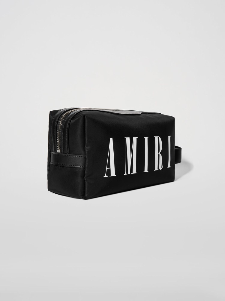 Amiri Nylon Logo Dopp Kit Påse Svarta | 65087-BJNE