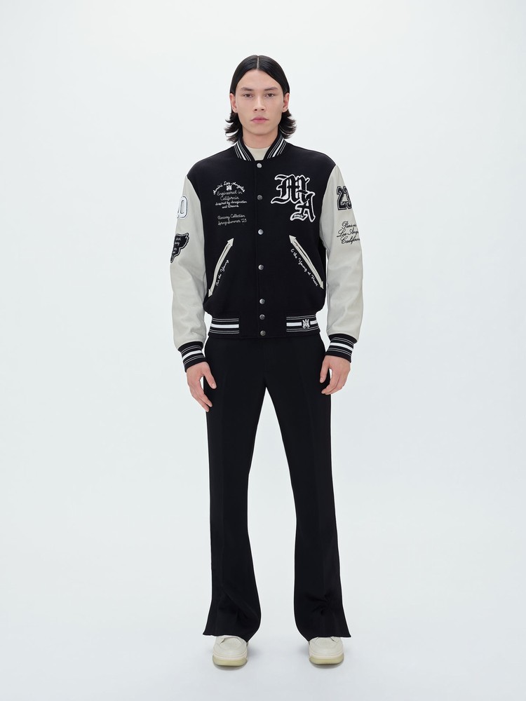 Amiri Oversized Varsity Jacka Herr Svarta | 21587-SWCF