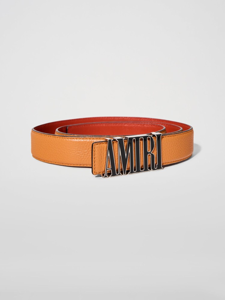 Amiri Pebbled 3cm Bälte Orange | 79413-UEOP