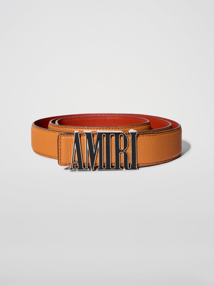 Amiri Pebbled 3cm Bälte Orange | 79413-UEOP