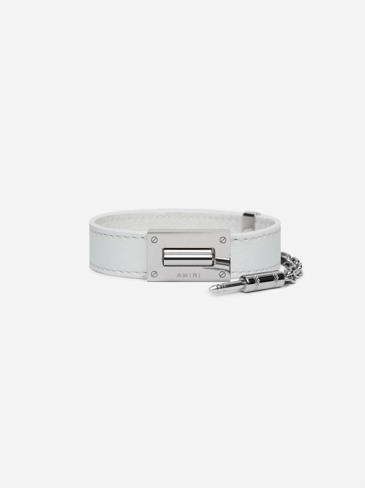 Amiri Pebbled Jax Bracelet Smycken Vita | 39028-CRHQ