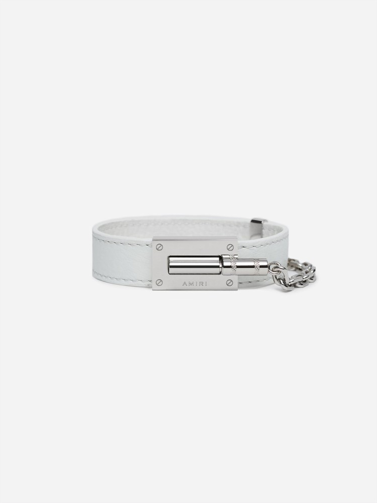 Amiri Pebbled Jax Bracelet Smycken Vita | 39028-CRHQ