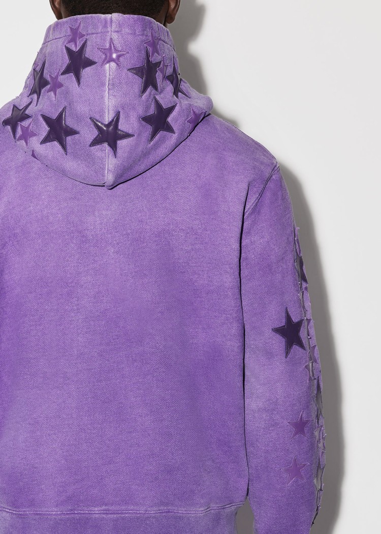 Amiri Pigment Spray Star Hoodie Herr Lila | 97350-QVDO