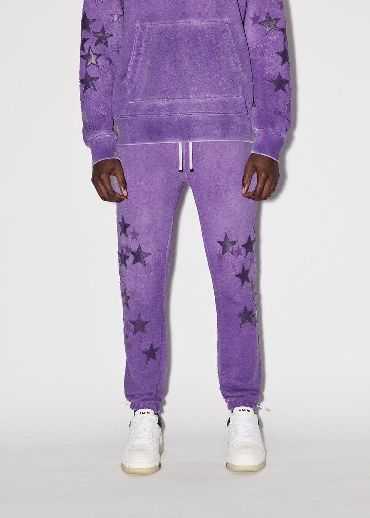 Amiri Pigment Spray Star Sweatpants Herr Lila | 34910-SBMC