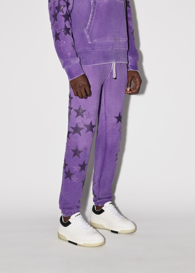 Amiri Pigment Spray Star Sweatpants Herr Lila | 34910-SBMC