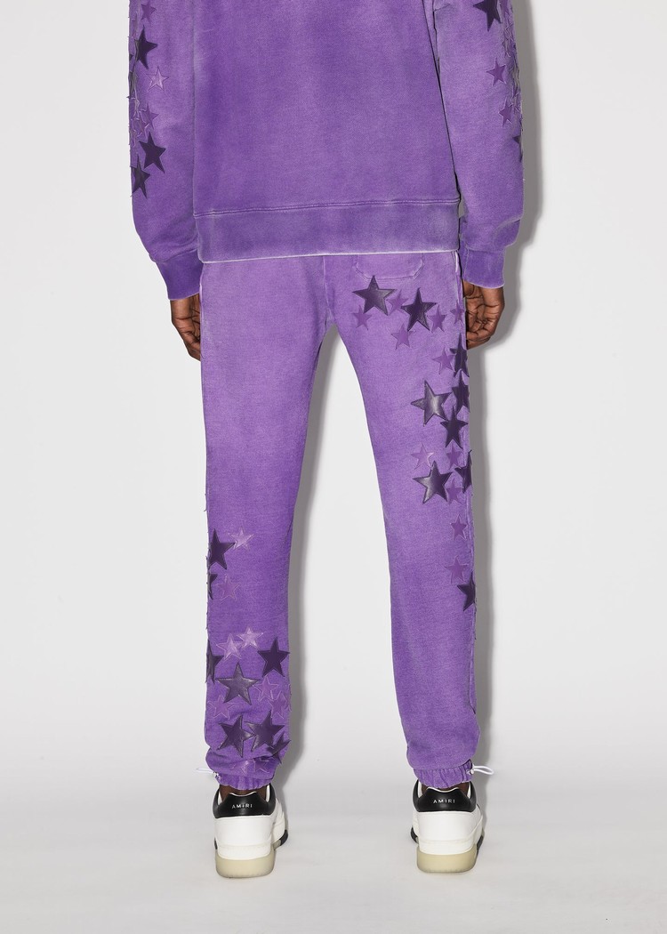 Amiri Pigment Spray Star Sweatpants Herr Lila | 34910-SBMC