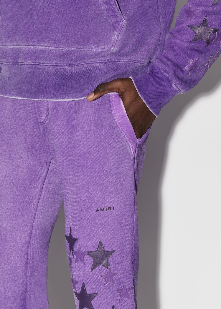 Amiri Pigment Spray Star Sweatpants Herr Lila | 34910-SBMC