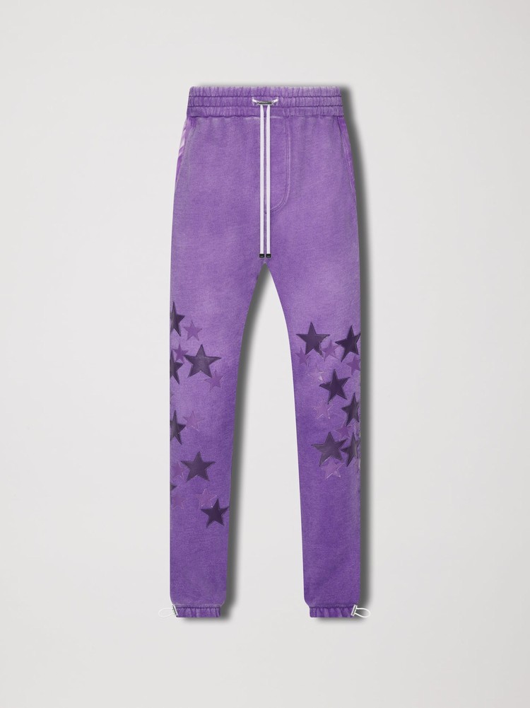 Amiri Pigment Spray Star Sweatpants Herr Lila | 34910-SBMC