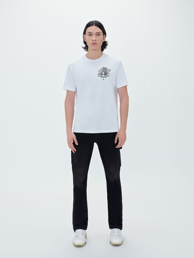 Amiri Precious Memories T-shirt Herr Vita | 67892-UVOC