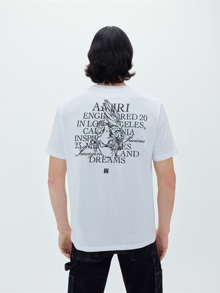 Amiri Precious Memories T-shirt Herr Vita | 67892-UVOC