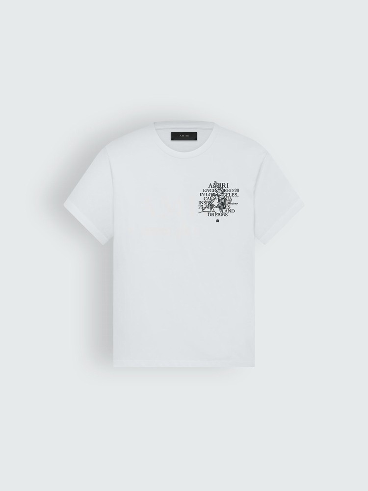 Amiri Precious Memories T-shirt Herr Vita | 67892-UVOC