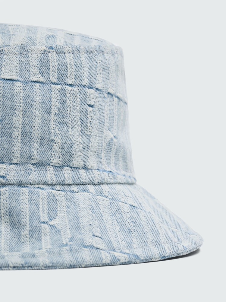 Amiri Repeat Bucket Hatt Grå Indigo | 52670-PBHN